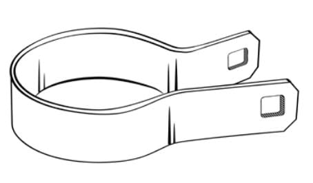 Tension Band, (L) 2-3/8" Pressed Steel or Cast Iron | FG238TBR