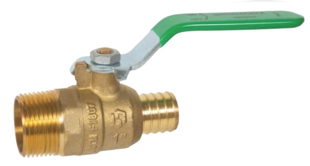 2-Piece Ball Valve Brass 3/4" Pex End | 754PXM04LF
