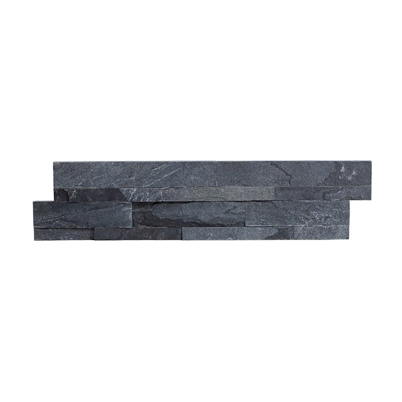 Stacked Stone Flats Titanium Titanium Quartzite Broken Face Flats - 6 Ea (6 Sf) Per Bundle / 288 Ea (Sf) Per Pallet 6" X 24" | TITANIUM BROKENFACE FLATS