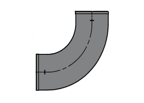 90 Degrees Short Sweep Elbow, 3" No-Hub Ductile Iron | 7128
