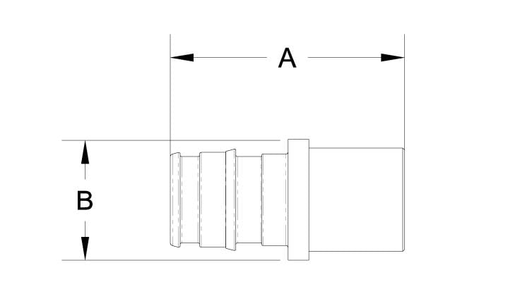 REHAU F1960 LF BRASS ADAPTER C MALE 1/2" | 499795-001