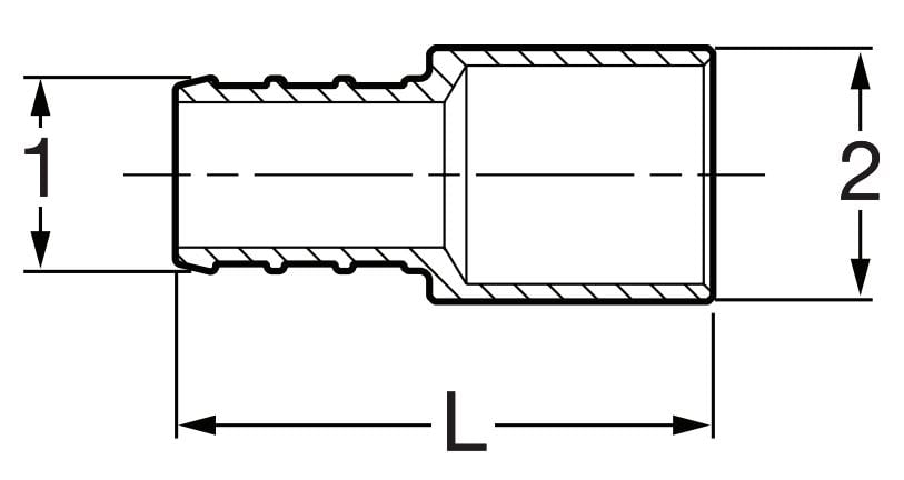 Adapter 3/4" x 3/4" Brass PureFlow Crimp Male Sweat | 46644