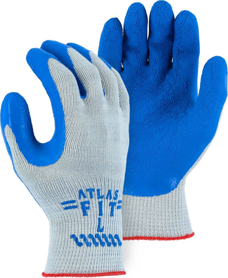 Altas Work Gloves, Large Cotton/Polyester Blue | 300-PF