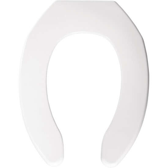 Open Front Toilet Seat, Plastic White | 7B1055000