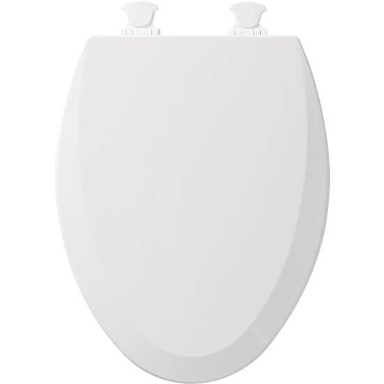 Wood Closet Toilet Seat, Plastic White, W/Cover | 7B1500EC000