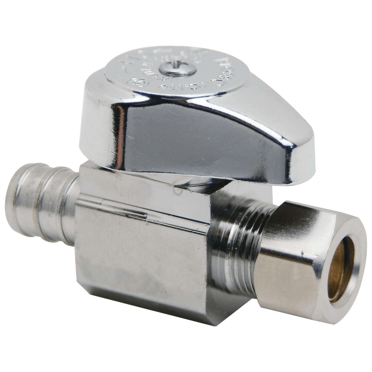 1-Piece Straight Stop Brass 1/2" x 3/8" PEX Barb x Compression | G2BRPX14X C