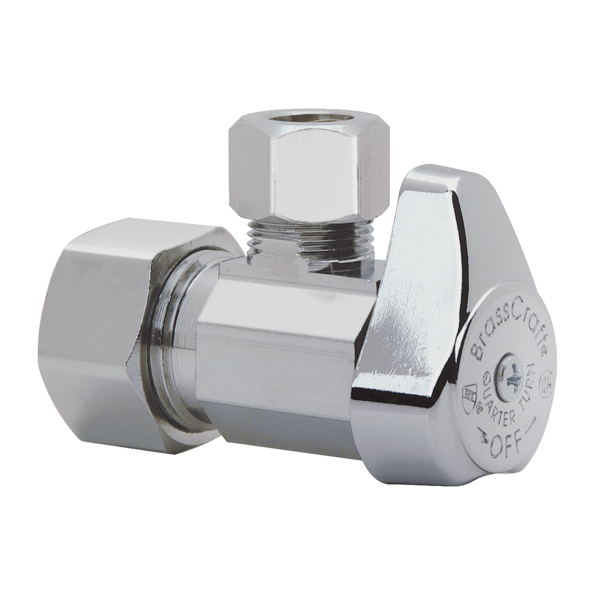 1-Piece Turn Angle Valve 1/2" x 3/8" Compression x Compression | G2CR19X C