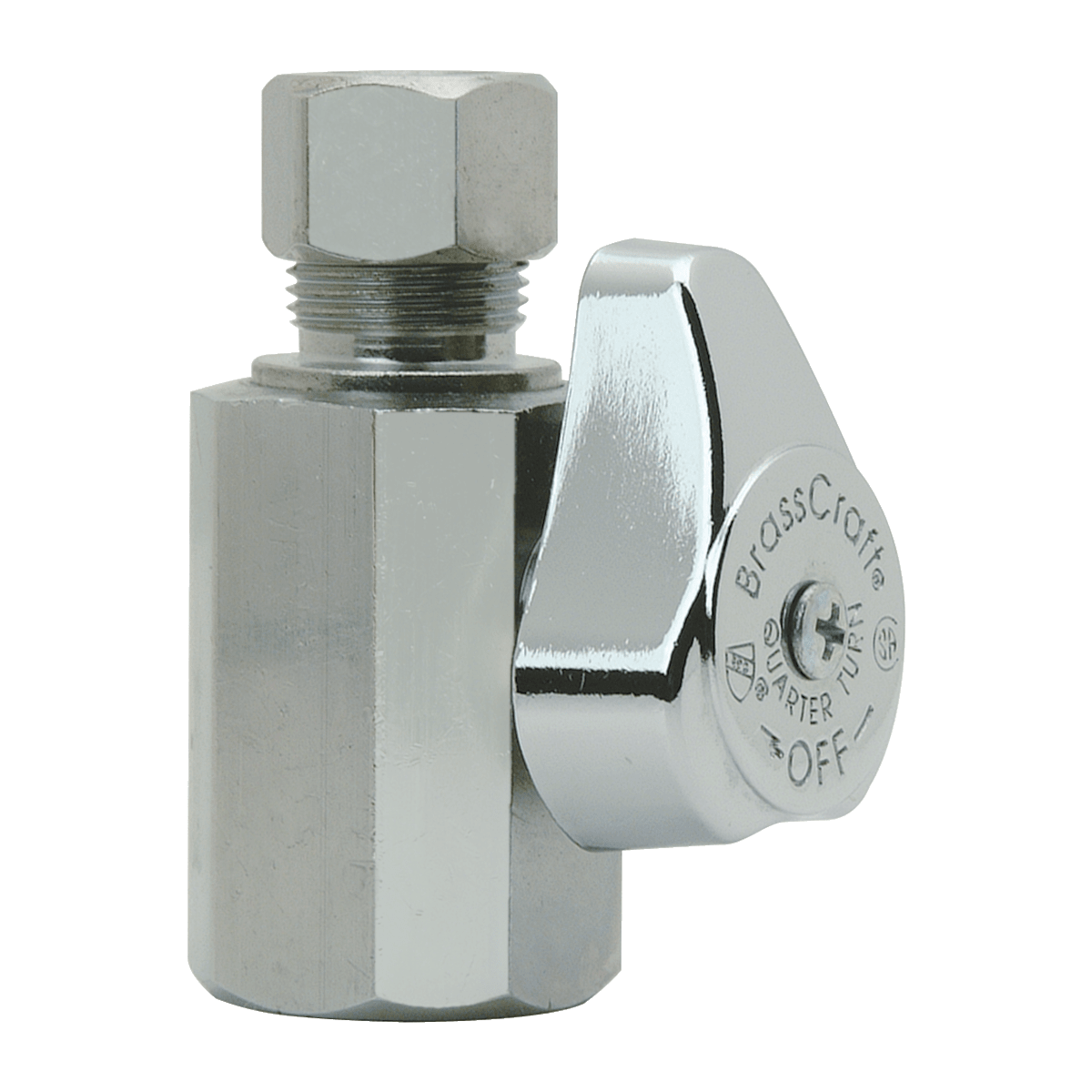 1-Piece Straight Stop Brass 1/2" x 3/8" FIP x Compression | G2R12X C
