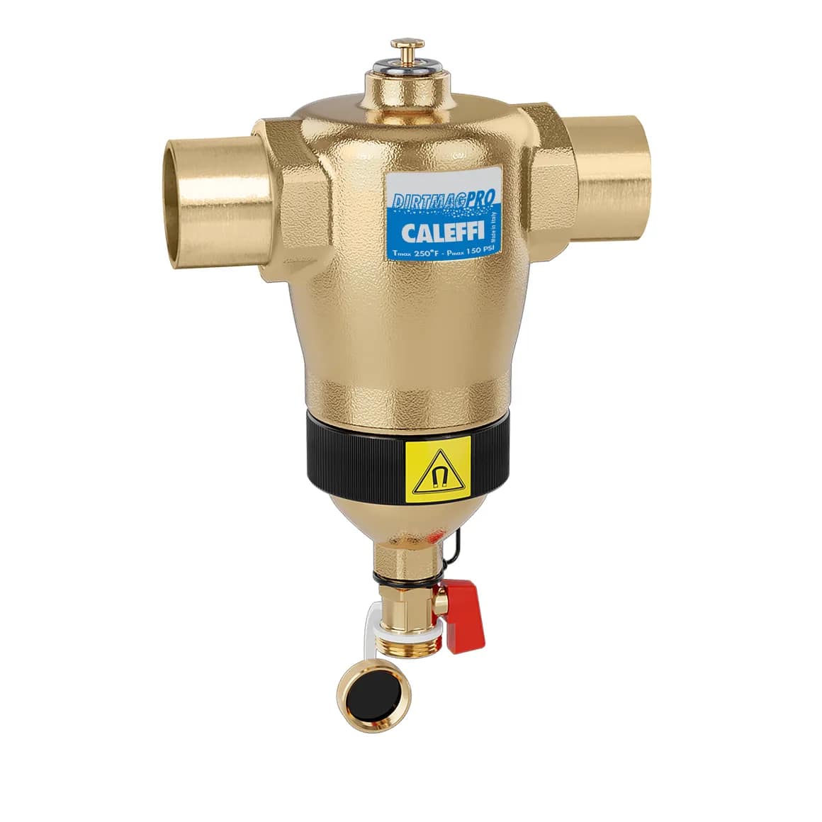 CALEFFI DIRTMAGPRO SWEAT DIRT SEPERATOR W/ MAGNET 1-1/4" X 1-1/4"
