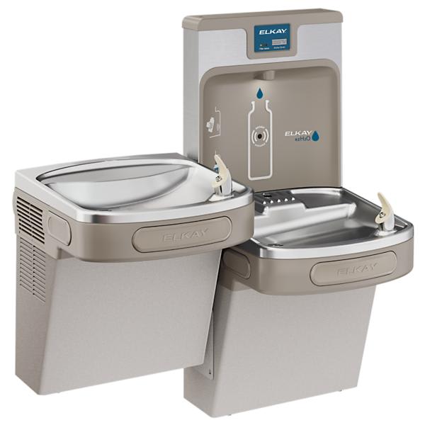 ezH2O Enhanced Bottle Filling Station, Stainless Steel Bi-Level | LZSTL8WSLP