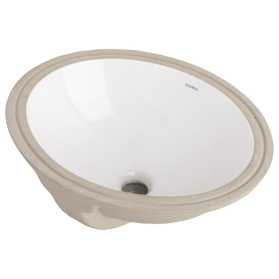 Luxoval Oval Undercounter Bathroom Sink, Vitreous China | G0013743