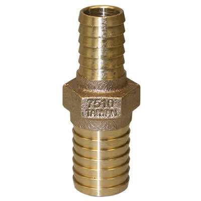 BRASS INSERT COUPLER LEAD FREE BRONZE - LEAD FREE 3/4" X 1" | RBCPNL7510