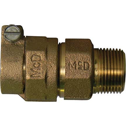 Straight Coupler 1-1/4", Lead Free Brass, PEP COMP X MNPT | 5131-009