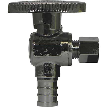 Angle Stop 1/2" x 1/4" lead Free Brass, PEX x OD Quarter Turn | 5421-295