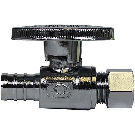 Straight Stop 1/2" x 1/4", Lead Free Brass, PEX x OD | 5424-467
