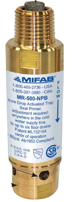 Pressure Drop Trap Seal Primer | MR-500-NPB