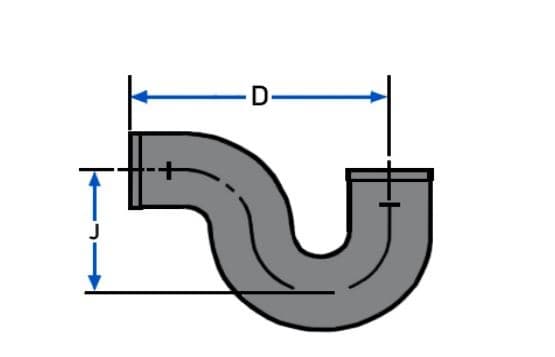 P-Trap, 2" No-Hub Ductile Iron | 10128