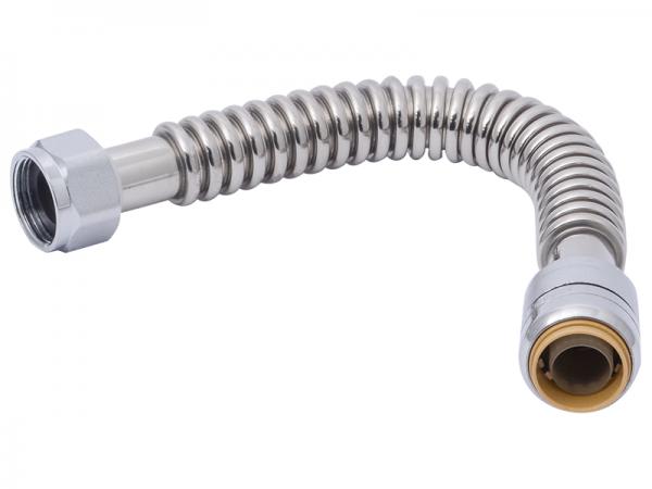 Flexible Water Heater Connector, 3/4" x 3/4" FIP 18 Stainless Steel, Corrugated Hos | SS3088FLEX18LF