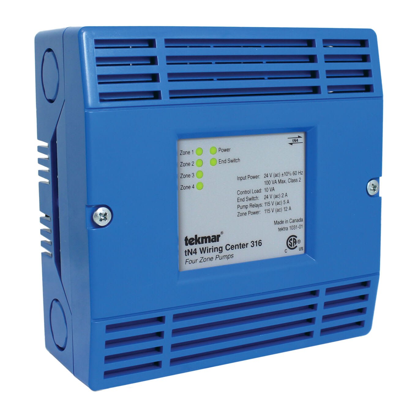 Tekmar Wiring Center, 2.25" L x 5.5" W x 5.5" H Plastic | 316
