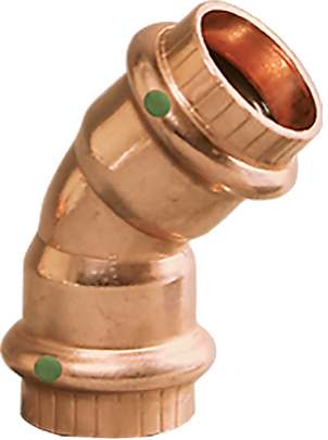 45 Degrees Elbow, 1-1/4" x 1-1/4" Press x Press Copper ProPress | 77033