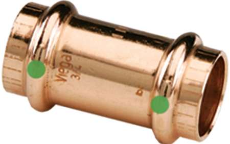 Coupling, 3/4" x 3/4" Press x Press Copper ProPress W/Stop | 78052