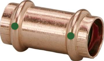 Coupling, 1/2" x 1/2" Press x Press Copper ProPress L/Stop | 78172