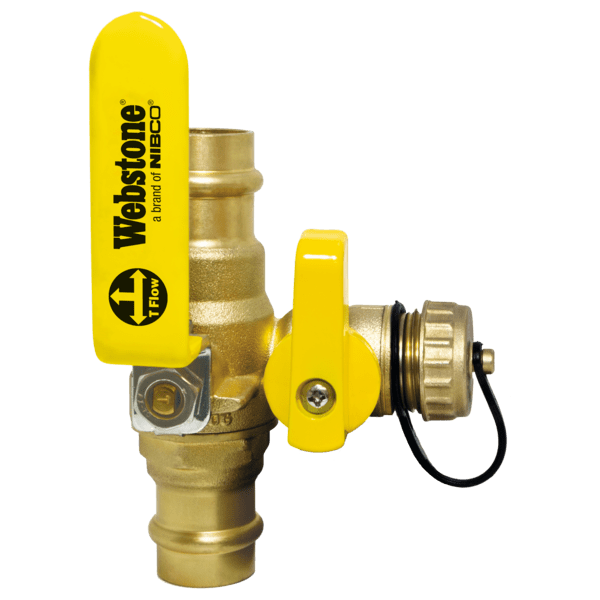 Webstone Ball Valve Pro-Connect Press Drain Brass 1-1/4" Full Port Forged | 80615W