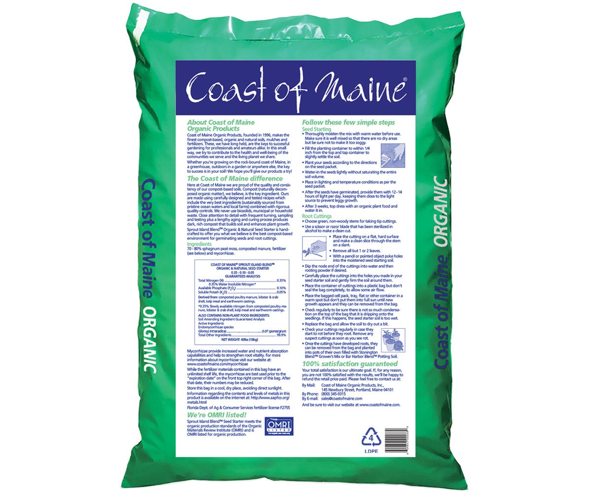 Coast of Maine Sprout Island Seed Starter Soil, 2 cf
