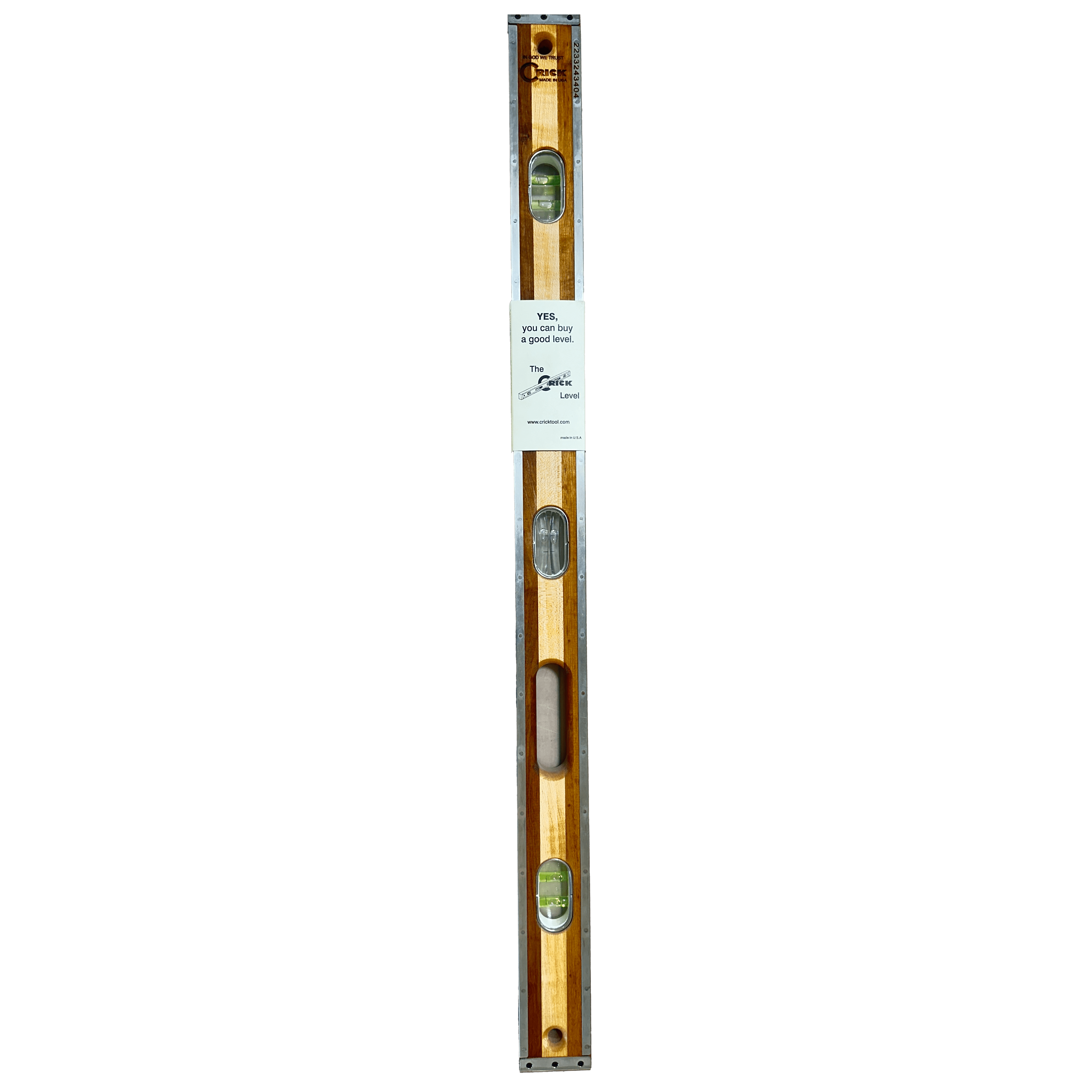 Crick 3 Piece Wood Level Green Vials 36"