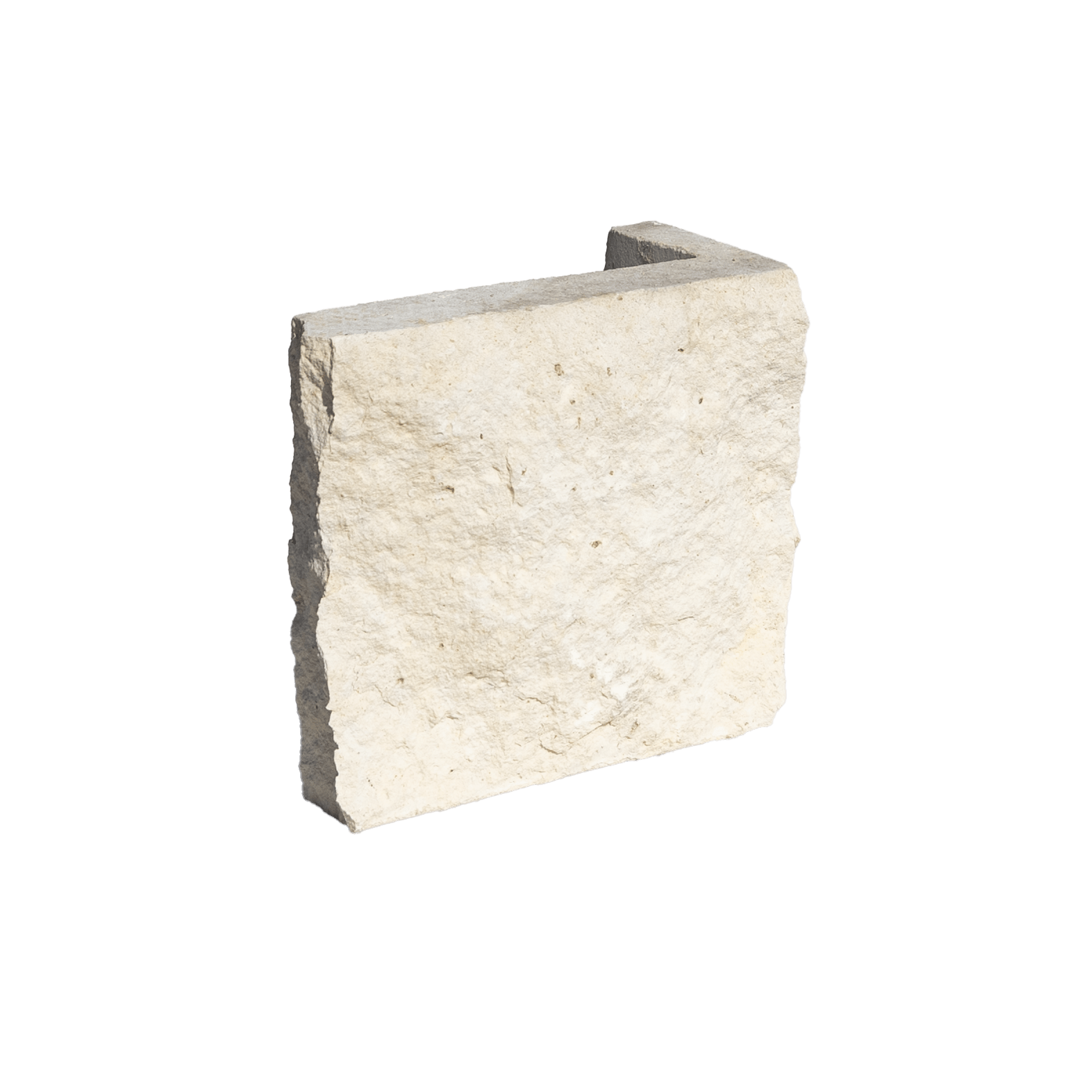 Cream Limestone Chop STB, Thin Veneer Corners, 4", 6", 8", 100 sq. ft./pallet