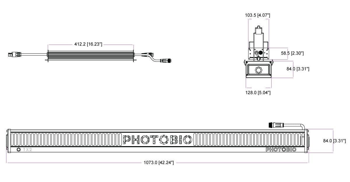 PHOTOBIO TX2 LED, 800W, 200-480V S5, (10' 208-240V Cord)