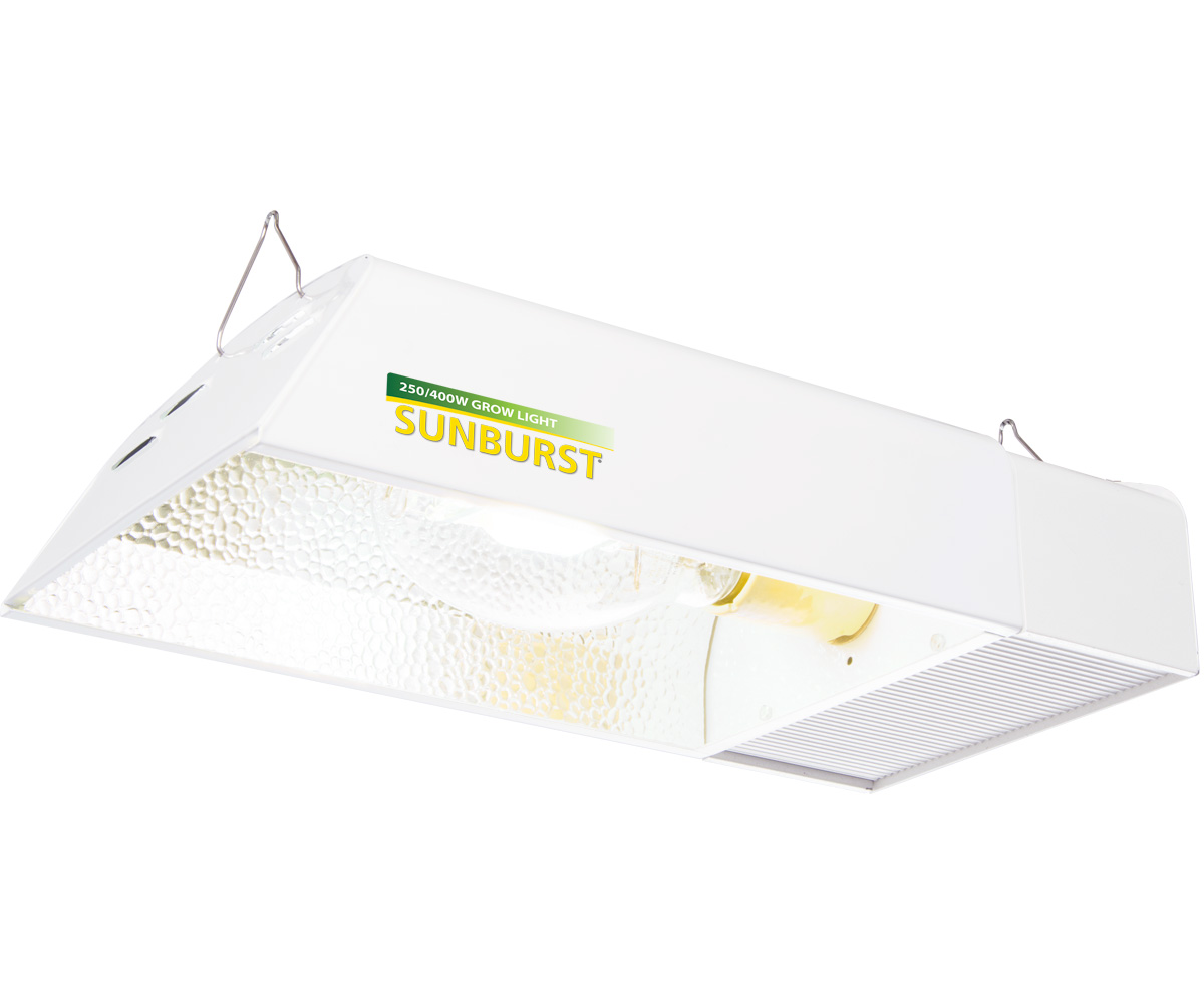 Sunburst Convertible HPS/MH Fixture w/Digital Ballast, 250W/400W (No Lamp)
