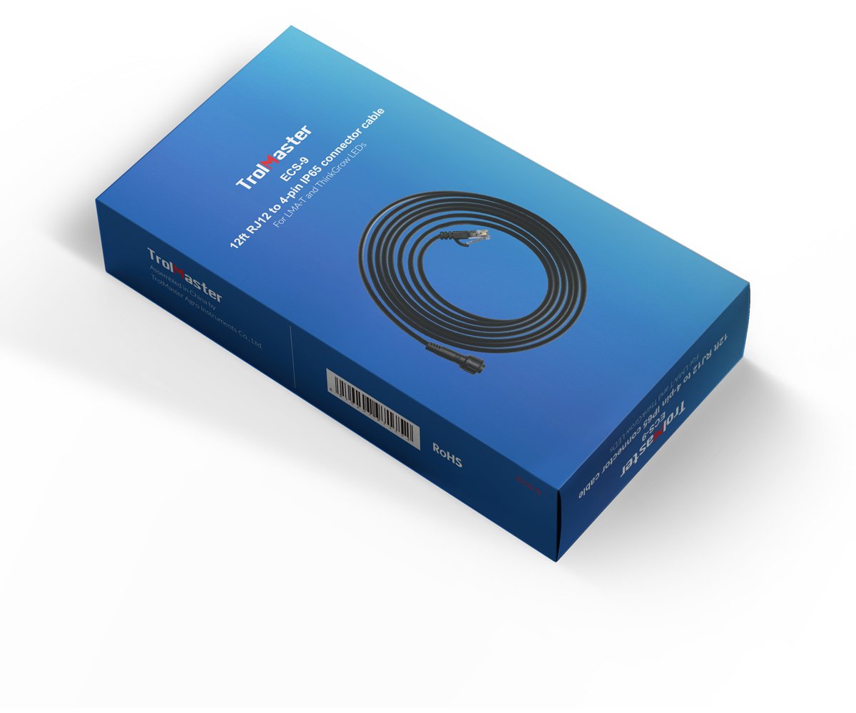 TrolMaster 12ft RJ12 to 4-pin IP65 Connector Cable (ECS-9)