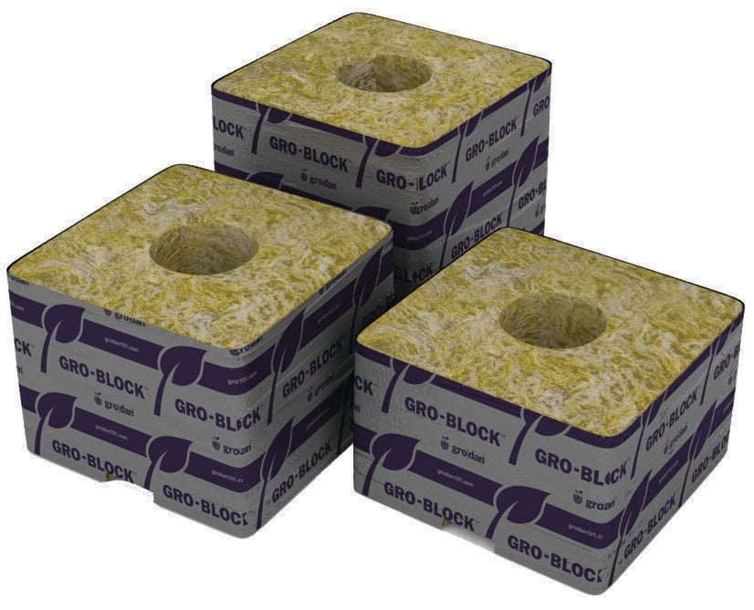 Grodan Delta 6.5 Block, 4" x 4" x 2.5", case of 216