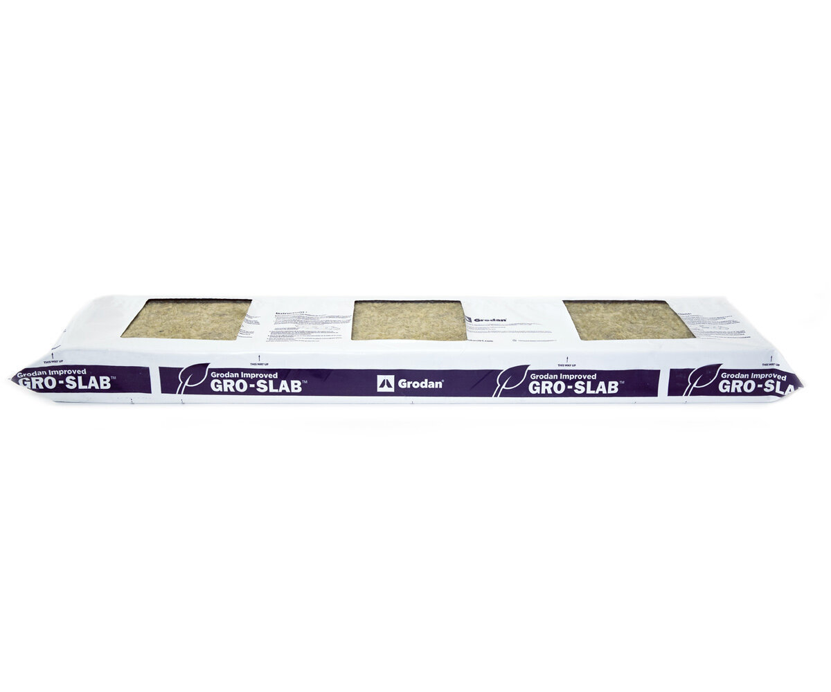 Grodan Improved Gro-Slab, 36 x 8 x 3 with three 6 x 6 pre-cut holes