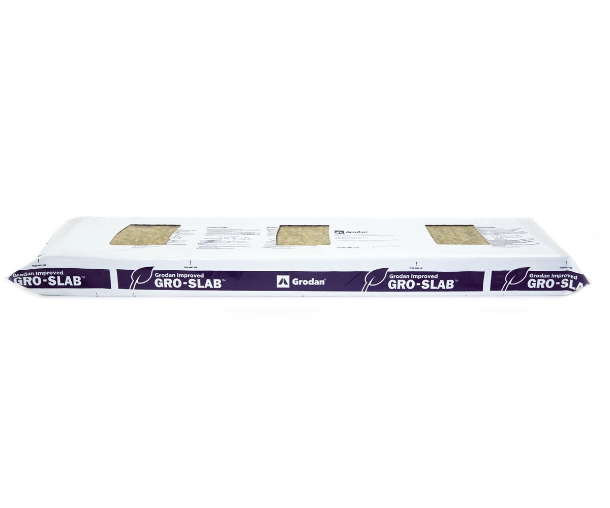 Grodan Improved Gro-Slab, 36 x 8 x 3 with three 4 x 4 pre-cut holes
