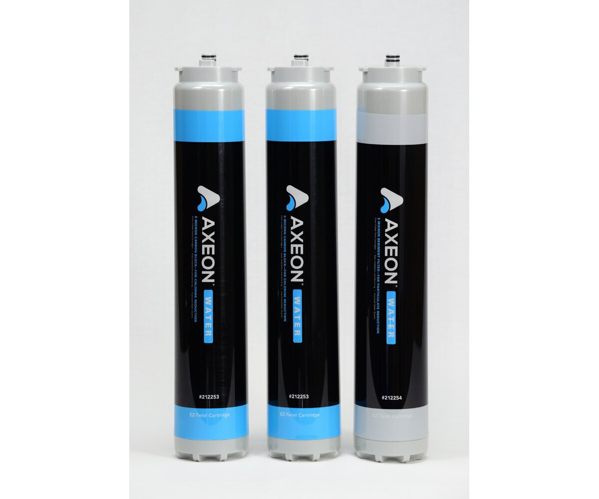 AXEON HYDRO RO EZ-Twist Sediment and Carbon Cartridges, 3-pack