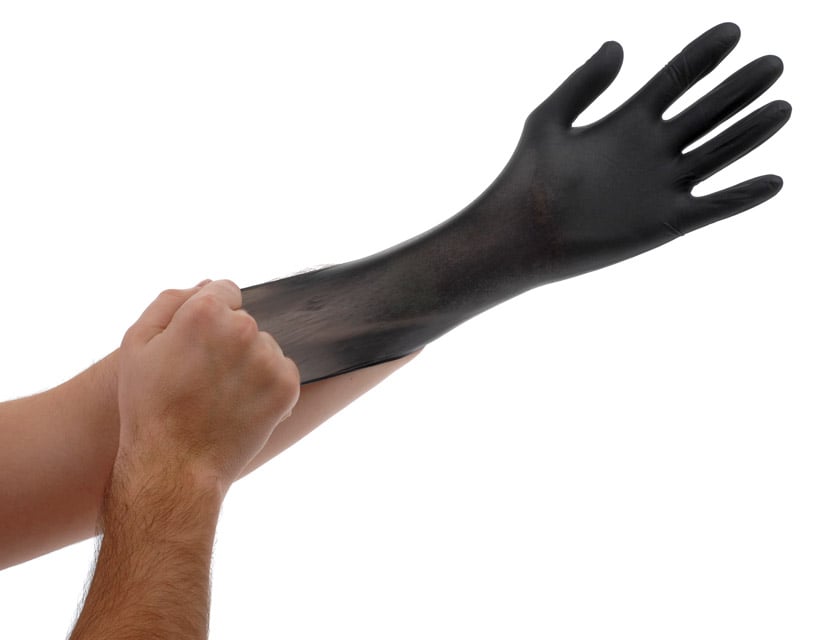 Black Lightning Gloves, medium, box of 100 gloves