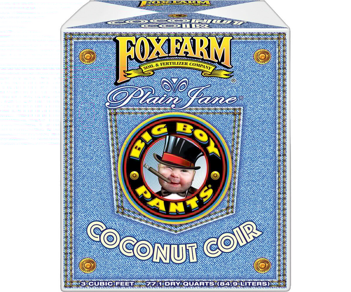 FoxFarm Plain Jane Big Boy Pants Coconut Coir, 3.0 cu ft