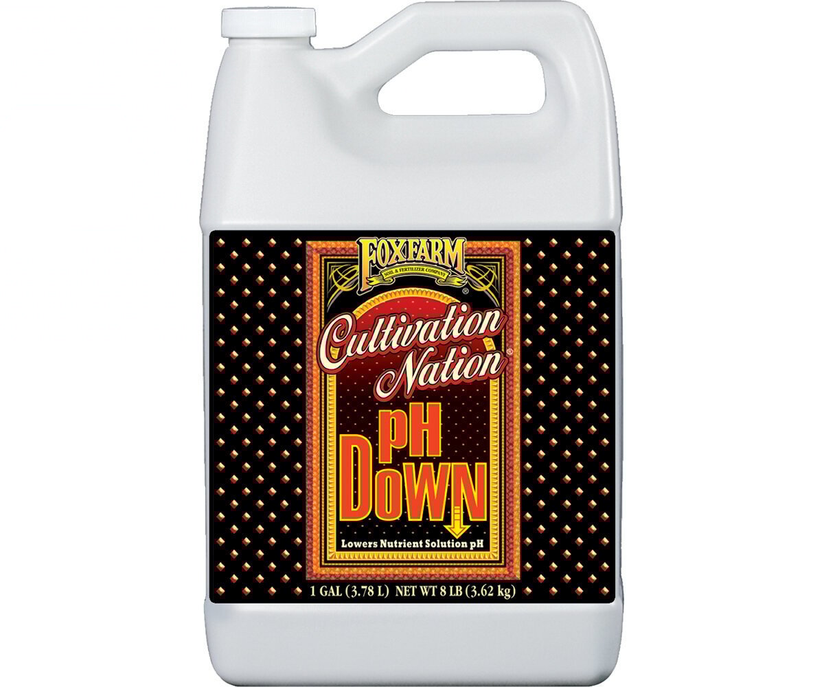 FoxFarm Cultivation Nation&reg; pH DOWN, 1 gal, case of 4
