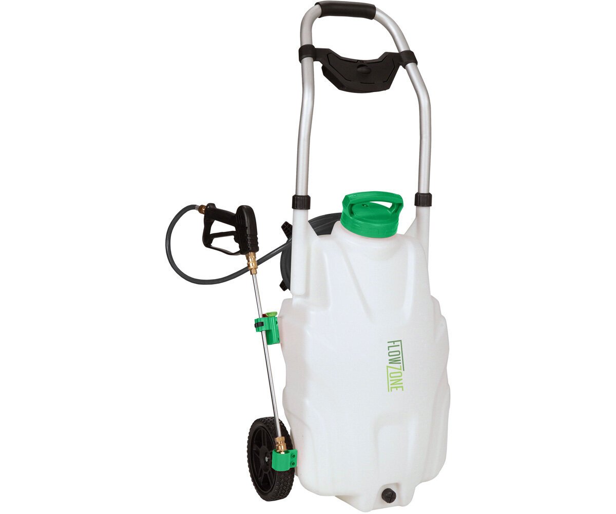 FlowZone Monsoon 2.5 High/Variable-Pressure Battery Rolling Sprayer (9-Gallon)