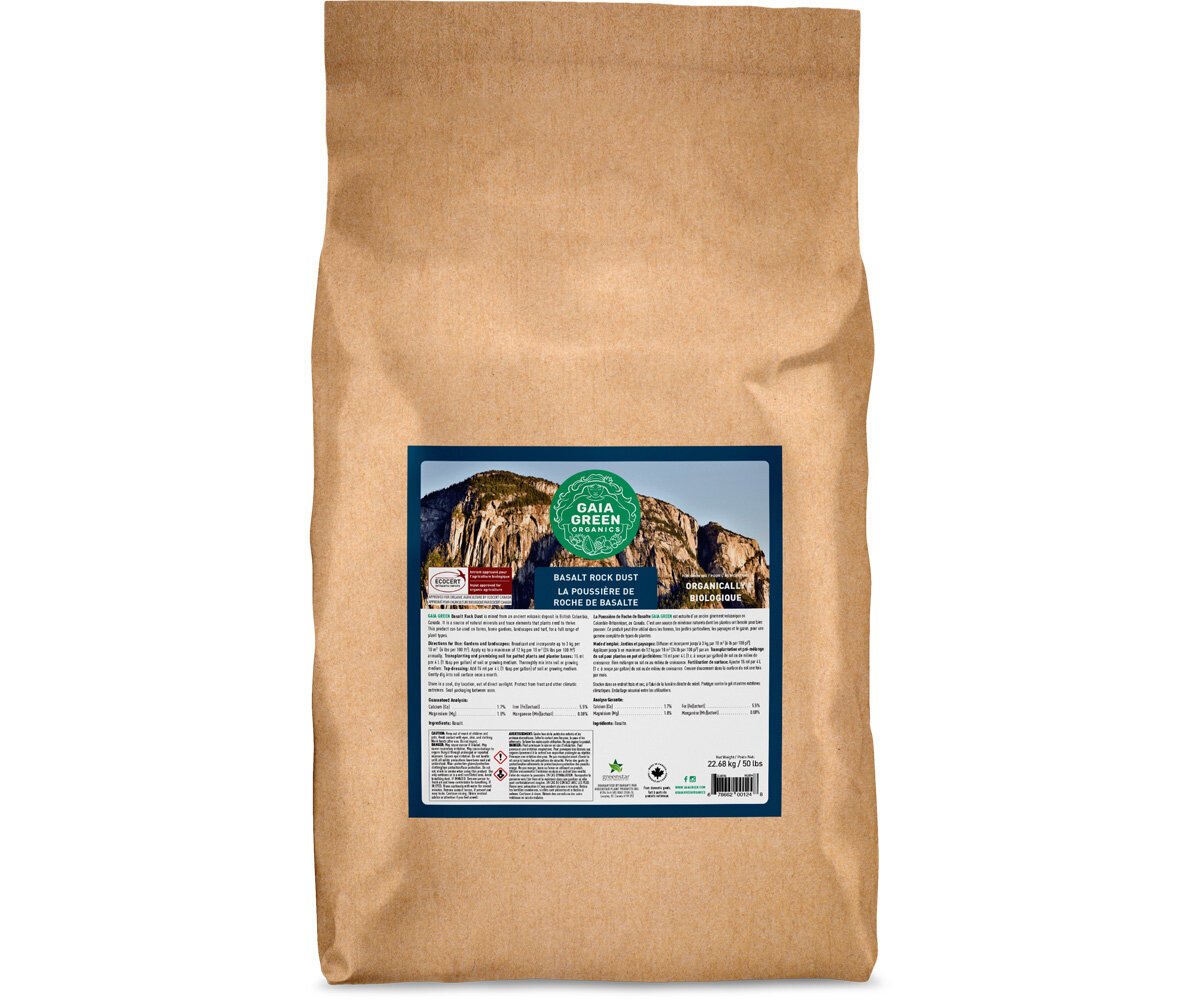 Gaia Green Basalt Rock Dust, 22.68 kg U.S. (NA02)