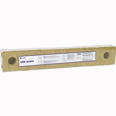 Grodan Gro-Block Improved GR7.5 - Medium 4" (4x4x3) w/Hole - Shrinkwrap/Strip - Carton (192/ Carton)
