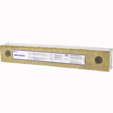 Grodan Gro-Block Improved GR10 - Large 4" (4x4x4) w/Hole - Shrinkwrap/Strip - Carton (144/ Carton)