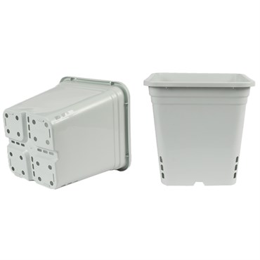 SunPack 12"x12" Square Pot, White 12" Tall