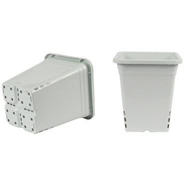 SunPack 9"x9" Square Pot, White 10" Tall