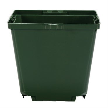DLN 04.50 SQUARE QUICK LOCK POT WITH WAVE LOCK TAG SLOT GREEN, 660 PER CASE, 40 CASES PER PALLET, 4.25in OD x 3.835in H, 1.6 Pint, .752 Liter
