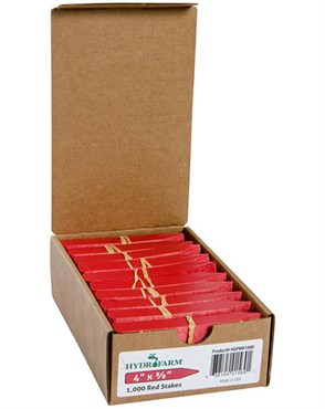 HDF 1000ct 4"x5/8" Plant Stake Labels Red (1EA=1CS)