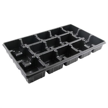 Grower Select 04.50 Square Transport Tray 15 PS Black 70/CS