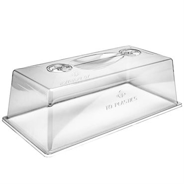 TO Plastics 7in Humidity Dome, 2 Vents, 25 per Case, 42 Cases Per Pallet, STF-1020-Dome-Tall-CL-25, 10.02in x 21.52" x 7.04in